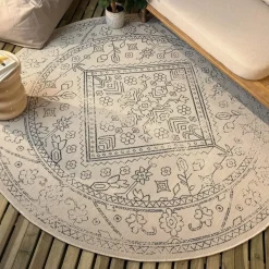 Interieur05 rond buitenkleed blauw Nova - 240 x 240 cm