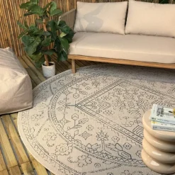 Interieur05 rond buitenkleed blauw Nova - 240 x 240 cm