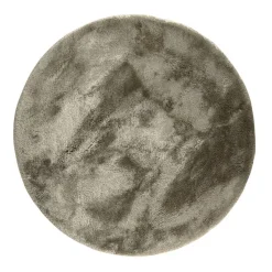 Interieur05 Rond Hoogpolig vloerkleed Odelia beige/wit - 200 x 200 cm