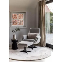 Interieur05 Rond Hoogpolig Vloerkleed Lux Creme - 200 x 200 cm