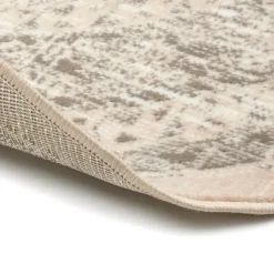 Interieur05 rond vintage Aila vloerkleed zand/beige - 120 x 120 cm