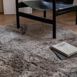 Interieur05 rond vloerkleed Fender grijs/lichtgrijs - 200 x 200 cm