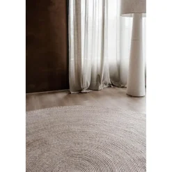 Interieur05 rond vloerkleed Gapo beige - 150 x 150 cm