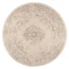 Interieur05 rond vloerkleed Keshan zand/beige - 120 x 120 cm