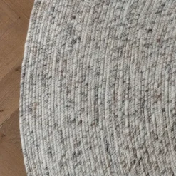 Interieur05 rond vloerkleed Gapo beige/wit - 220 x 220 cm