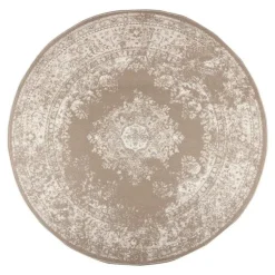 Interieur05 rond vloerkleed Keshan taupe/bruin - 160 x 160 cm