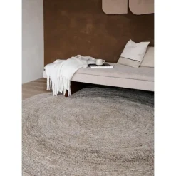 Interieur05 rond vloerkleed Gapo grijs/bruin - 180 x 180 cm