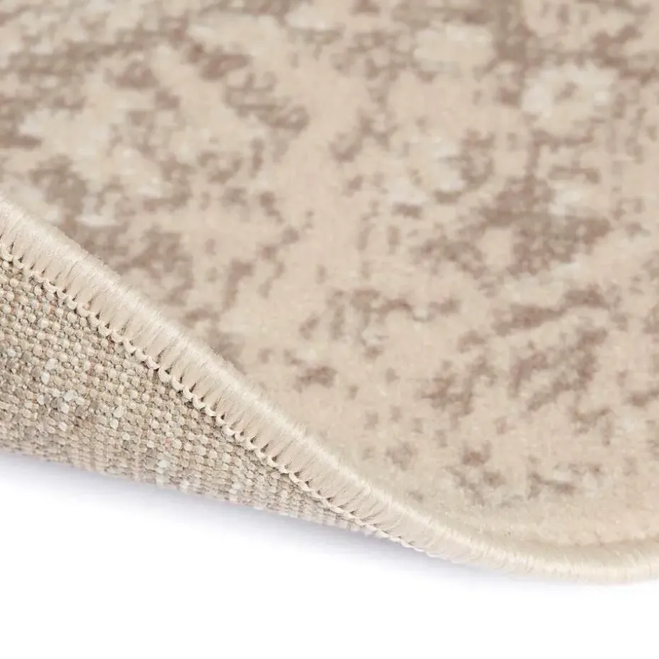 Interieur05 rond vloerkleed Keshan zand/beige - 160 x 160 cm