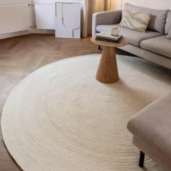 Interieur05 rond vloerkleed Gapo wit - 220 x 220 cm