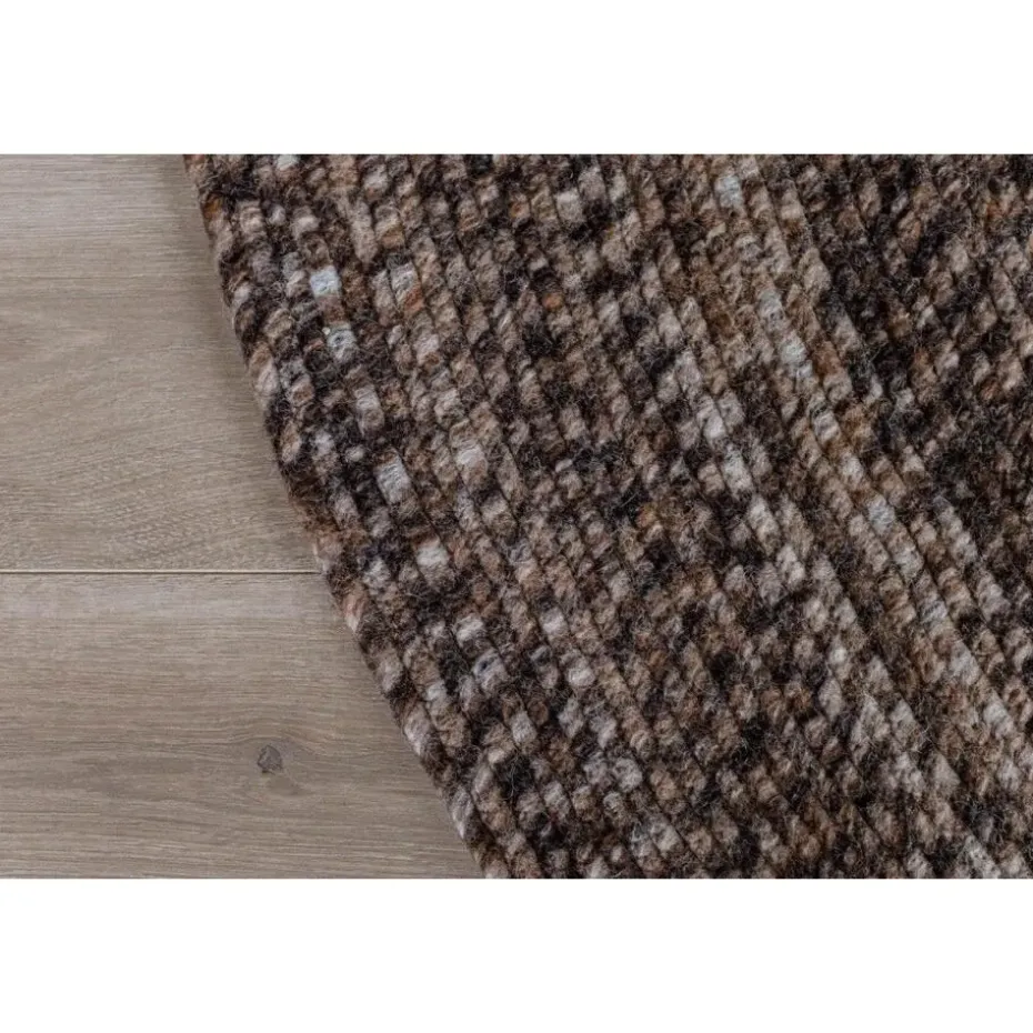 Interieur05 rond vloerkleed Gapo donkerbruin - 220 x 220 cm