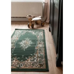 Interieur05 Vintage Vloerkleed Keshan groen - 150 x 80 cm