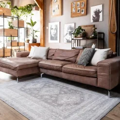 Interieur05 Vintage Vloerkleed Aila Grijs/Roze - 230 x 160 cm