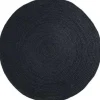 Interieur05 Vloerkleed - Jute Rond - Zwart - 150Ø