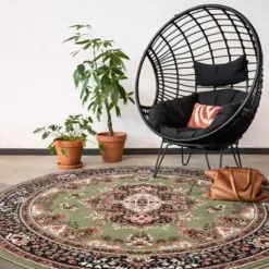 Interieur05 Vloerkleed Nain - Groen - 235 cm - (XL)