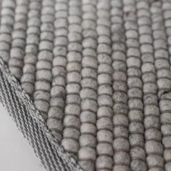 Interieur05 Wollen Vloerkleed Rond Lichtgrijs Vik - 160 x 160 cm