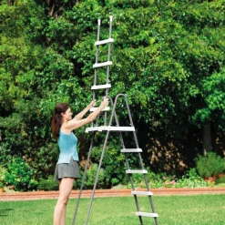 INTEX - Zwembadladder - Grijs - Kunststof