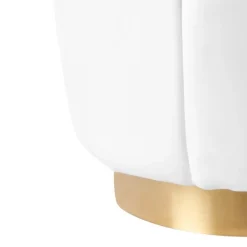 IRVING - Poef - Wit - 43 cm - Fluweel