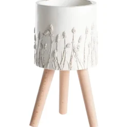 JANINA - Bloempot - Gebroken wit - 24 cm - MgO