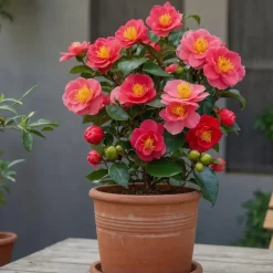 Japanse Roos - Camellia japonica 'Lady Campbell' - Hoogte 60-70cm - ⌀19cm