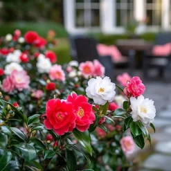 Japanse Roos - Set van 3 - Camellia japonica - Hoogte 25-40cm - ⌀9cm