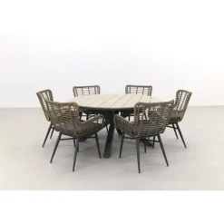 Jasmine natural / Garden Impressions Edison 148 cm. - ronde tuinset