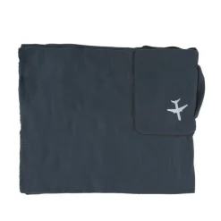 Jetlag Reisdeken met hoes - zwart - 120 x 150 cm - polyester