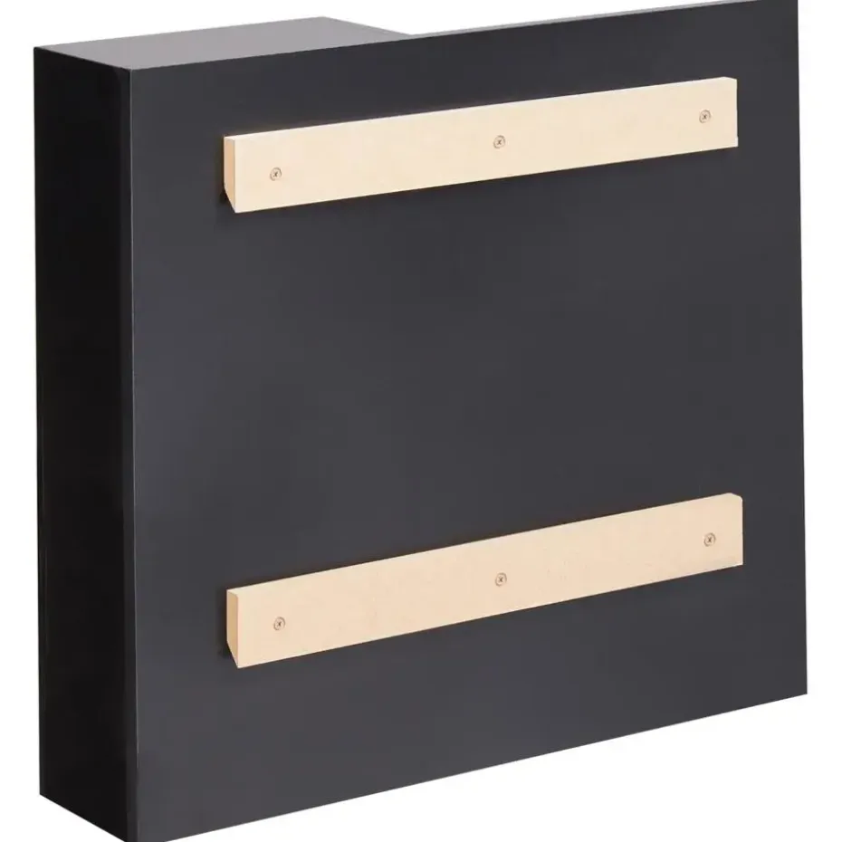 JOINVILLE - Badkamerwandkast met spiegel - Zwart - Vezelplaat