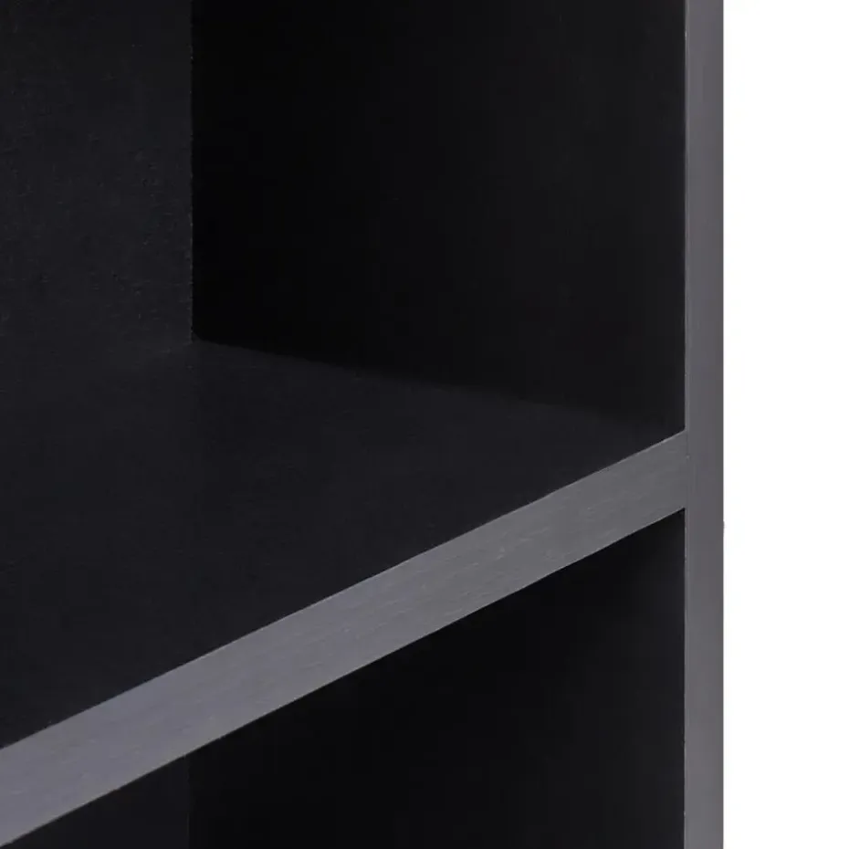 JOINVILLE - Badkamerwandkast met spiegel - Zwart - Vezelplaat