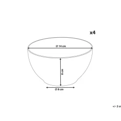JUNIPER - Kom set van 4 - Lichtblauw - Steengoed
