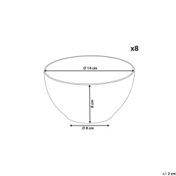 JUNIPER - Kom set van 8 - Lichtblauw - Steengoed