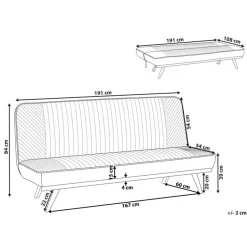 KALFAFELL - Slaapbank - Blauw - Polyester