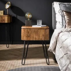 Kalfort Belisa Nachtkastje staand 1 lade mangohout 45x40x60