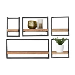 Kalfort Wandrek industrieel Stockton 5 30x25x30cm