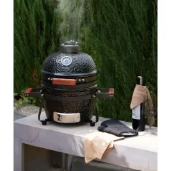 KAMADO - Mini houtskoolgrill - Zwart - Keramiek
