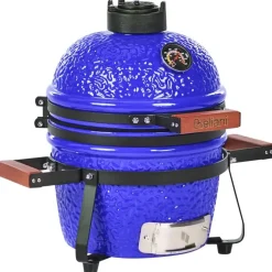 KAMADO - Mini houtskoolgrill - Blauw - Keramiek