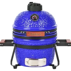 KAMADO - Mini houtskoolgrill - Blauw - Keramiek