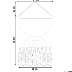 KAMALIA - Wanddecoratie - Oranje - Katoen