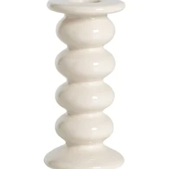 Kandelaar Bobble - off-white -13xØ6,2 cm