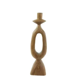 Kandelaar Django - Bruin - 13x13x43cm