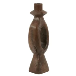 Kandelaar Django - Donkerbruin - 14x14x50cm