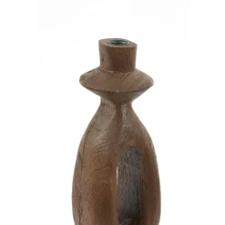 Kandelaar Django - Donkerbruin - 13x13x43cm