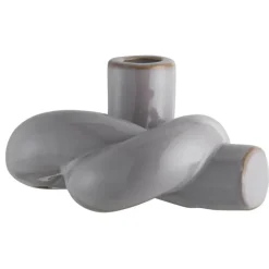 Kandelaar Knoop - lila - keramiek - 11,5x15,5x8 cm