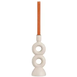 Kandelaar Lumen - off-white - keramiek -27,5x9,5x9,5 cm