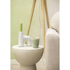 Kandelaar Noor - wit - keramiek - 14x12,5x5 cm