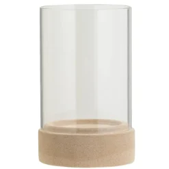 Kandelaar Nora beige keramiek 25,5x16 cm