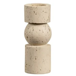 Kandelaar Raven - beige - 20xØ8 cm