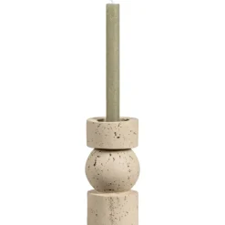 Kandelaar Raven - beige - 16xØ8 cm