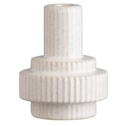 Kandelaar Ribe - zand - keramiek - 12,5xØ9,5 cm