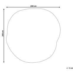 KANRACH - Vloerkleed - Roze - 200 x 200 cm - Viscose