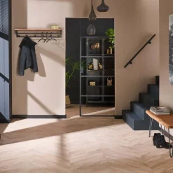 Kapstok Henry acaciahout 6 haken - 35x100x17 cm - Hout - Bruin